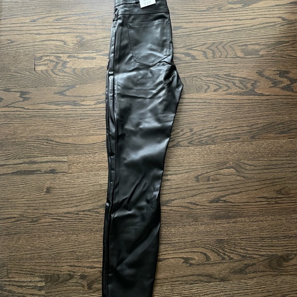 NWT Zara Black Faux Leather Leggings - Picture 2 of 6